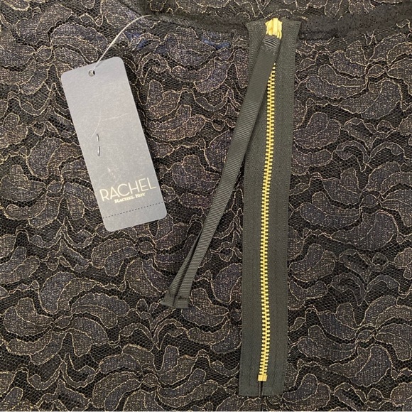 RACHEL Roy Black Lace blouse with Gold Accents!! WORN ONCE! Size S - Picture 3 of 12